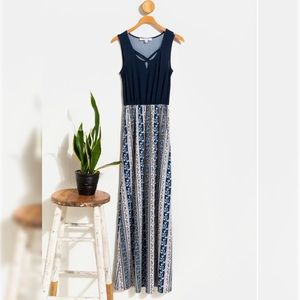 NWT Navy Floral Maxi Dress